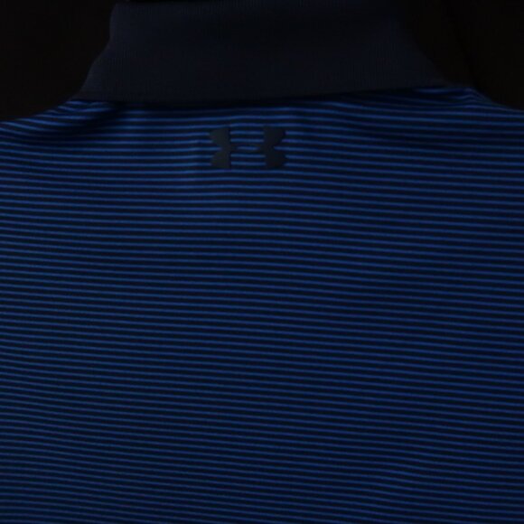 Under Armour Navy Striped Performance Polo (S) OMG! ⛳️ - Picture 6 of 10